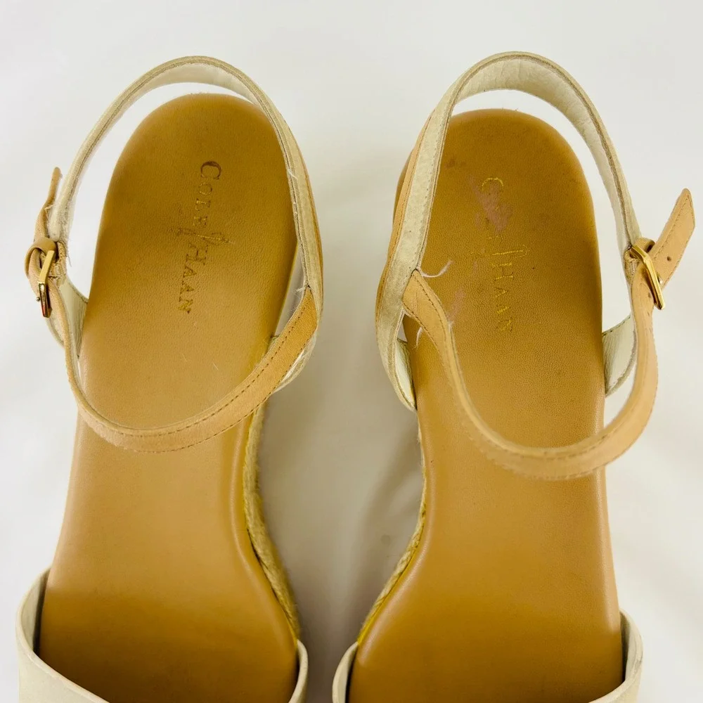 Cole Haan Women's Arden Platform Wedge Sandal Ivory, Size 8.5